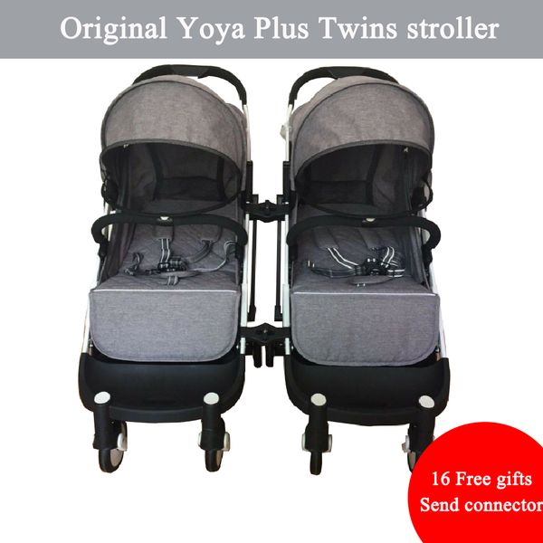

yoyaplus twins baby stroller delivery ultra light folding two baby pram high landscape suitable 4 seasons high demand
