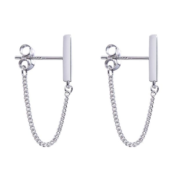 

unique design long chain earrings simple style wild earrings simple chain pendant, Golden;silver