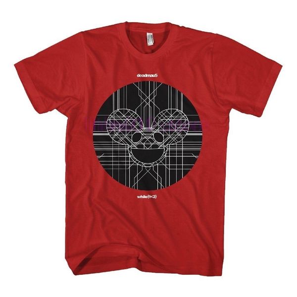 

deadmau5 - red men's soft t-shirt - brand new size x-large summer the new fashion t shirt mens fashion basic models, White;black