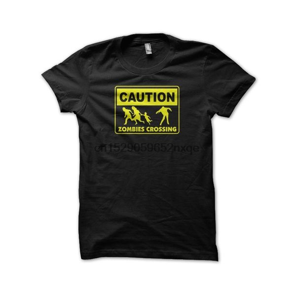 

men t shirt bail zombies crossing black tshirts women t-shirt, White;black