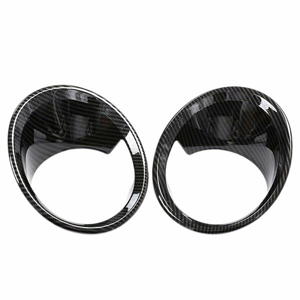 

2pcs carbon fiber abs front fog light lamp cover trim for x5 f18 2014-17