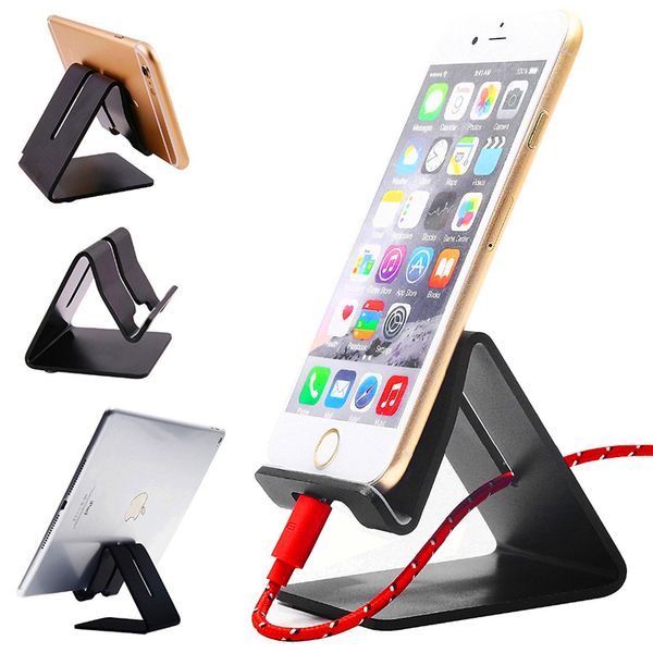 

universal mobile phone tablet desk holder luxury aluminum metal stand for iphone ipad mini samsung smartphone tablets laptop