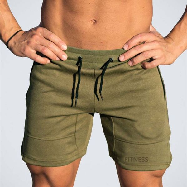 

men's gym bodybuilding short fitness shorts new summer sports short workout gyms running male exercise clothes, Black;blue