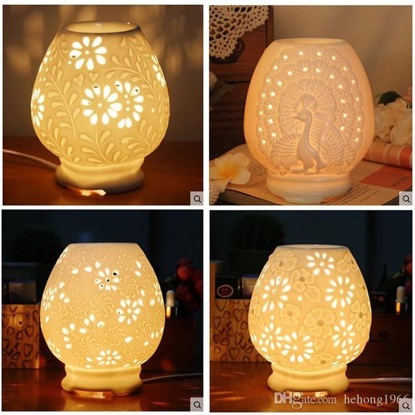 

керамика электрические курильница выдалбливают дизайн аромат light rose fower круглый лист шаблон fragrance лампы crafts 20wy b r