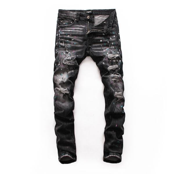 

amir i jeans mens luxury designer jeans brand baggy biker high waisted ripped rock revival black skinny men jeans pants trousers a06