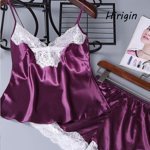 

lingerie erotic sleepwear for women 2 pc lace spaghetti strap+shorts satin silk babydoll lace bra shorts lingerie shop, Black;white