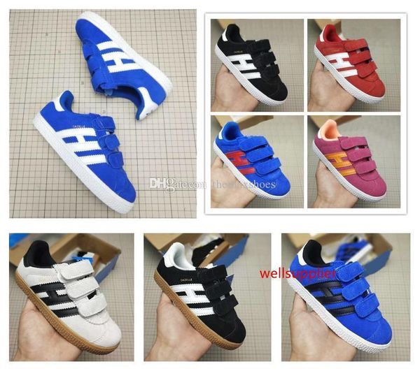 

gazelle smith stan children suede superstar kids youth child boys baby shoes classic hook loop run casual sneakers size23-35