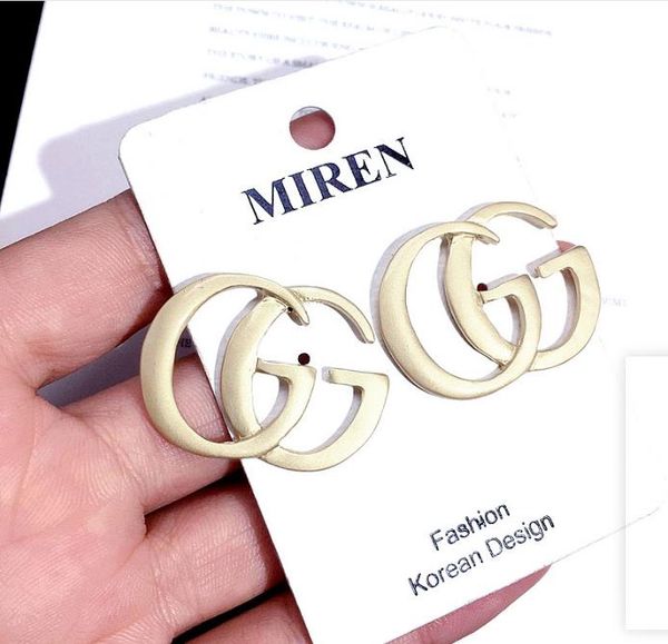 

2019 Новый Модельер Серьги Буквы G G Серьги Позолоченные Уха Шпильки Earddrop Для Женщин