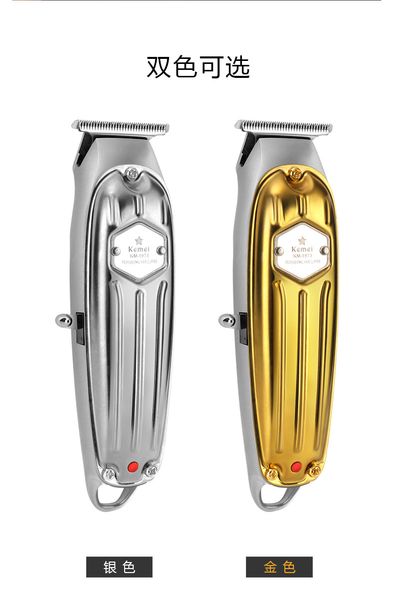 

kemei hair trimmer km-1973 rechargeable hair barber quality clippers line metal body casecustom bkyxi