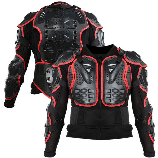 

s-3xl full motorcycle body armor protector shirt jacket motocross back shoulder protector gear armored girder black