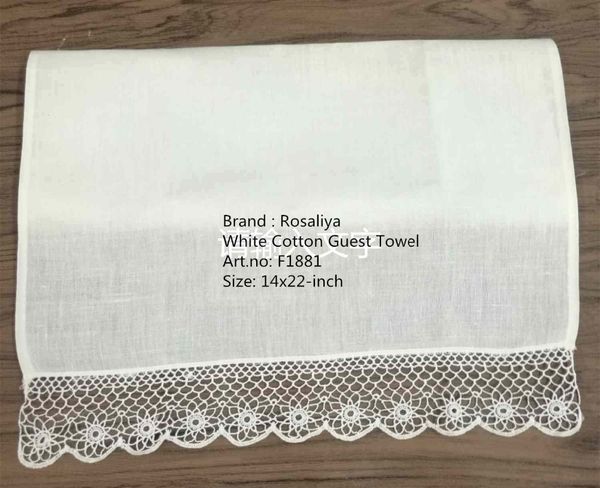 

set of 12 fashion handkerchiefs towel with crochet lace edging vintage hand towel white linen guest 14x22-inch, Blue;white