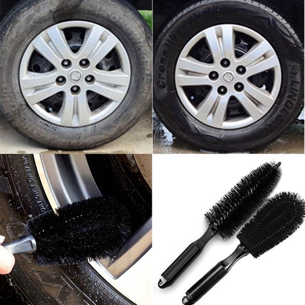 

car vehicle wheel tire rim scrub brush washing hub handle cleaning tool cleaner fits car truck motorcycle bike