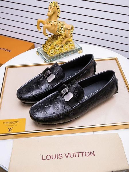 

high-end luxury triple fashiondesigner men's casual formal wear party shoes leather shoes business office dress shoes vintage pattern r, Black