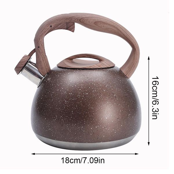 

3l kettle stainless steel whistling tea kettle food grade tea pot with heat-proof handle large capacity kitchen cooking gadgets