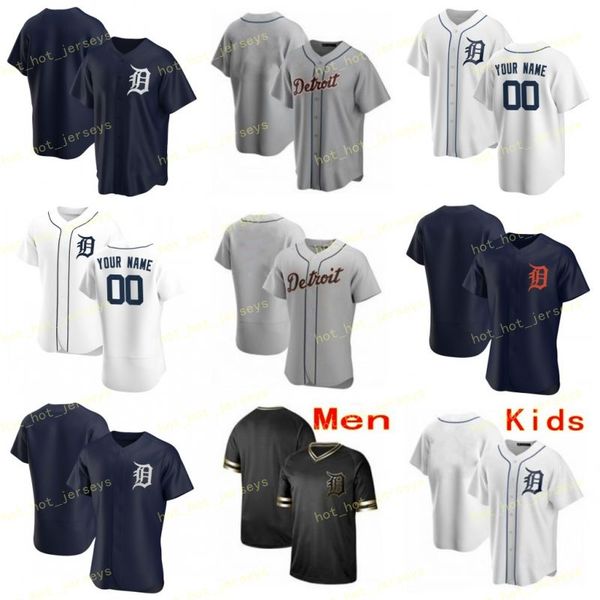

custom name 11 sparky anderson 2020 baseball jersey 12 dixon 23gibson 28 niko goodrum 42robinson 47 jack morris 48 matthew boyd 56 turnbull, Blue;black