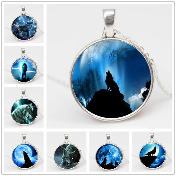 

fashion vintage nordic witchcraft wolf chain novelty animal cool wolf sweater chain holder gift necklace pendant jewelry pn004, Silver