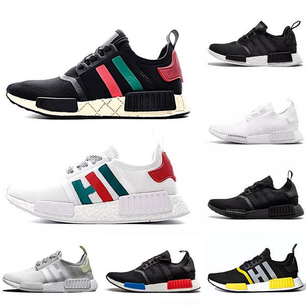 

nmd r1 mens running shoes triple white all black japan blue nbhd og mens trainers womens designer shoe runner sport sneakers 36-45