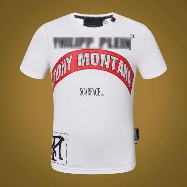 

2020ss women mens designer luxury t shirts pp philip plain t shirt herren off monc white skull supre tee hoodie tracksuits 11, White;black