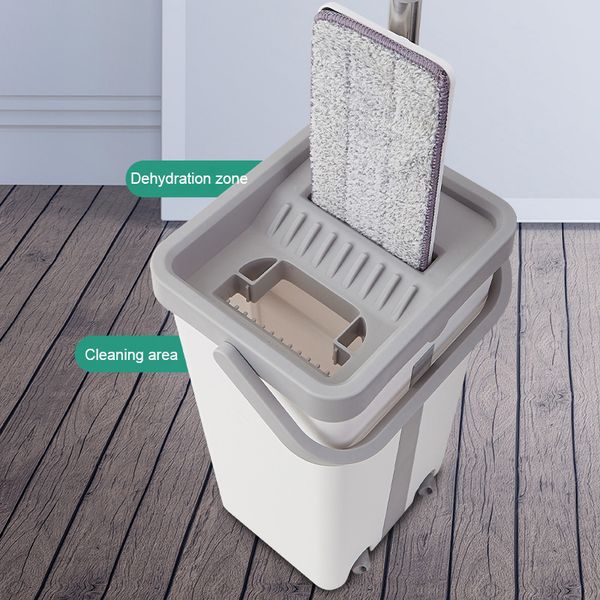 

flat mop bucket set 360 degree rotation cleaning lazy tool avoid hand washing for home i88