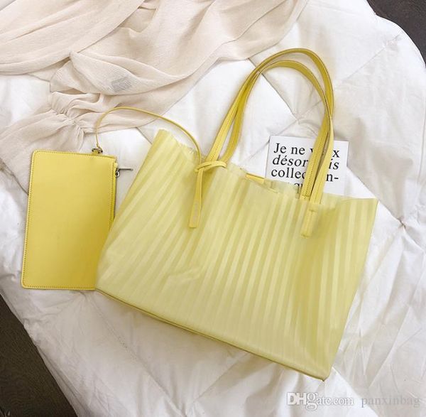 

designer-big bag spring and summer 2019 new large capacity jelly fashion handbag single shoulder todd bag