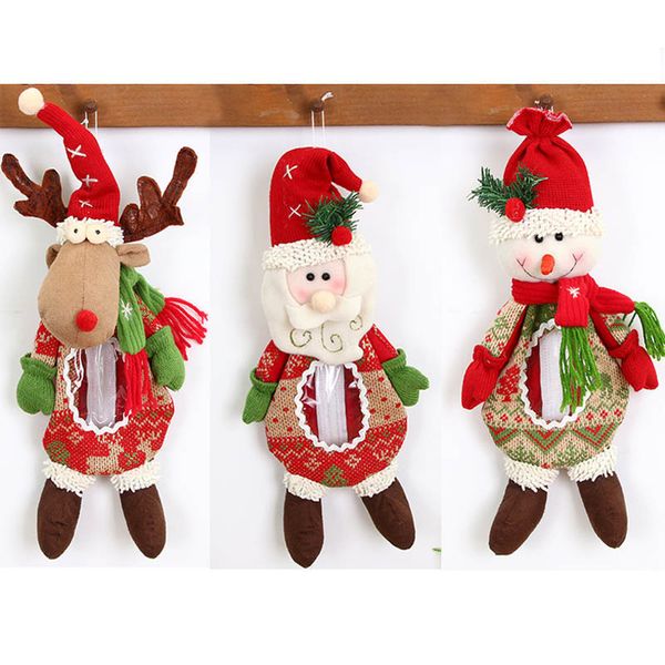 

новые рождественские куклы подарки сумки санта снеговик олень олень кукла конфеты яблоко сумки баночка рождественские плюшевые игрушки украш