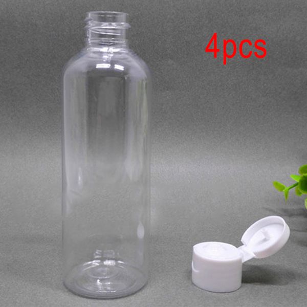 

4pcs/set household reusable mini portable save space transparent shampoo plastic 100ml easy clean travel bottle