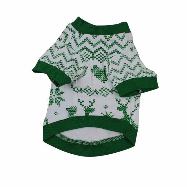 

classic vintage pattern pet cloth holiday shirt for small dog puppy cat kitten christmas love heart deer print clothes