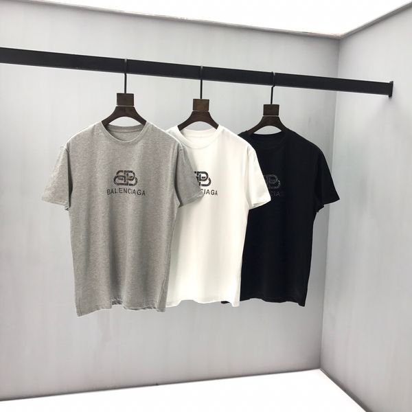 

2020ss spring and summer new high grade cotton printing short sleeve round neck panel t-shirt size: m--xl-xxl-xxxl color: black white qq50