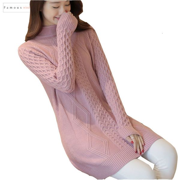 

женский пуловер среднедлинная 2019 новая осень зима плюс размер половина высокий воротник дамы внутри комплект knit tops пальто женщин, White;black