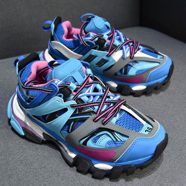 

paris triple s track release 3.0 tess s clunky sneaker mens gomma maille black women tripler casual shoes authentic designer shoes