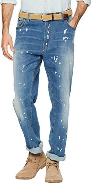 

mens five-pocket jeans wash, Blue