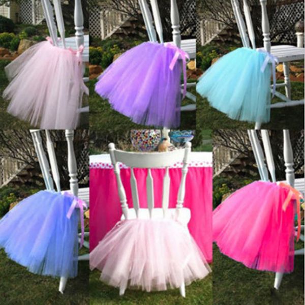 Hot Sale 50cm 45cm European Style Chair Tutu Skirt Lovely Ruffles