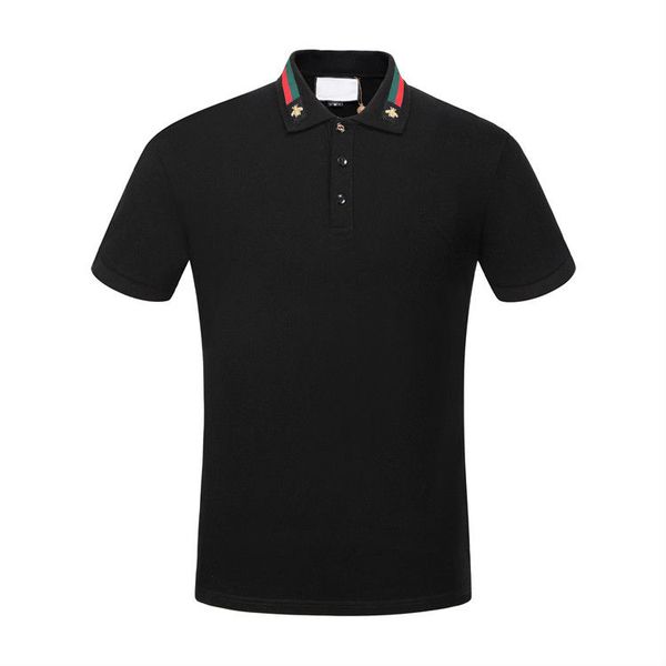 

luxury italian medusa t-shirt new men's designer short sleeve medusa polo shirt popular embroidery garter snake bee print clothing, White;black