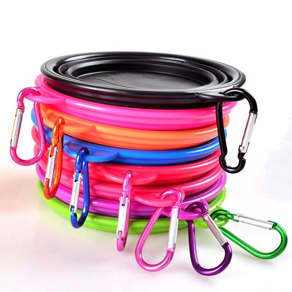 Vendita CALDA design fantasia commestibile Silicone cibo per cani ciotola pieghevole Viaggio pieghevole Pet Cat Alimentazione Ciotole ecologiche Alimentatore per piatti d'acqua