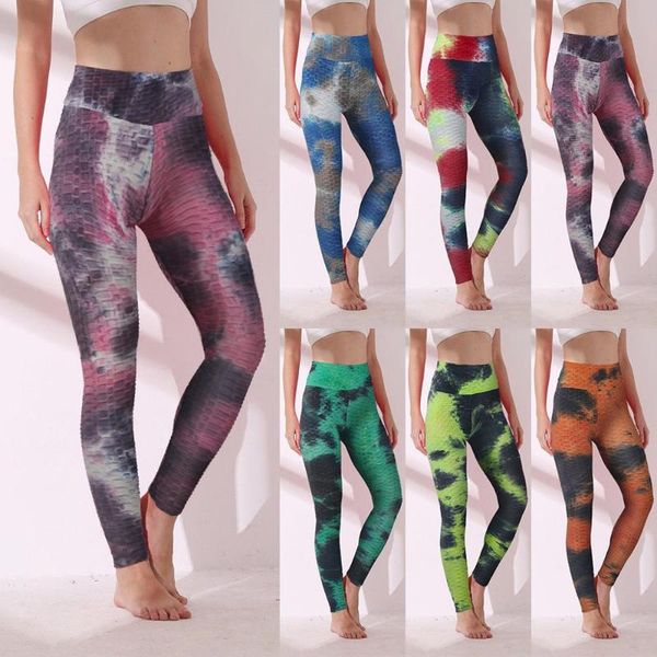 

leggings sport women fitness gym high waist push up yoga pants jacquard fitness legging running trousers woman tight sport pants, White;red
