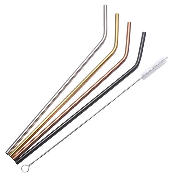 

2pcs metal drinking straws