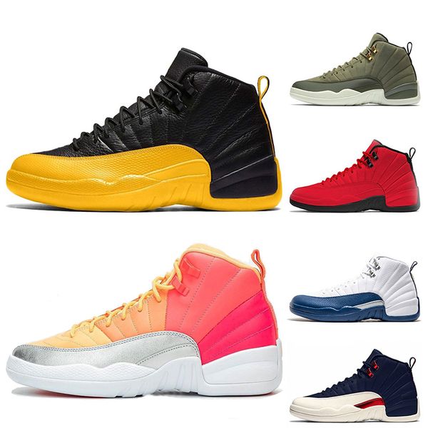 

new arrival jumpman men 12s tinker retro basketball shoes punch sunrise game royal 12 fiba unc space jam white playoff blue sneakers