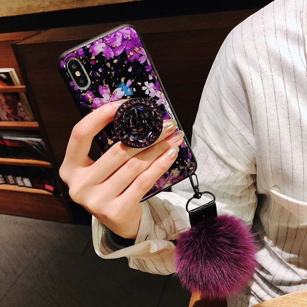 

2019 globle hits for iphone 6s sakura case drop glue phone case sakura flower grain designer phone case