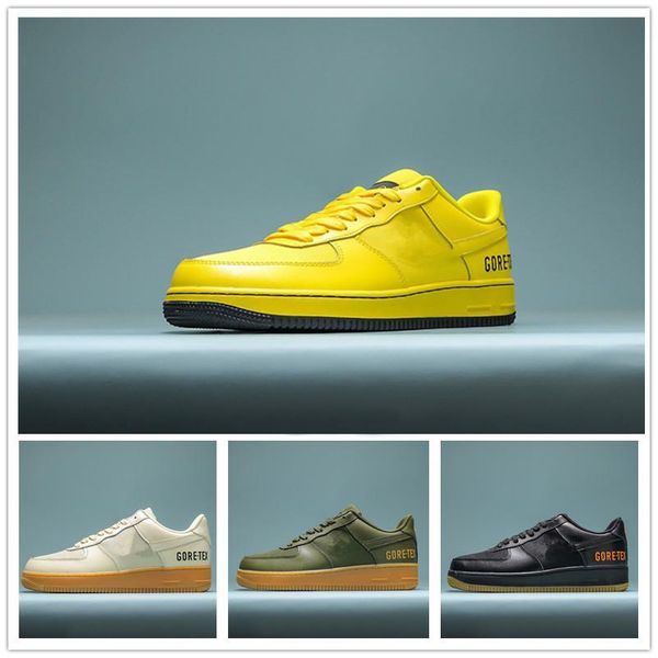 

forced 1 Â´07 gtx team low running shoes for mens black yellow green beige sport skateboard shoes forced one womens sneakers size 36-45