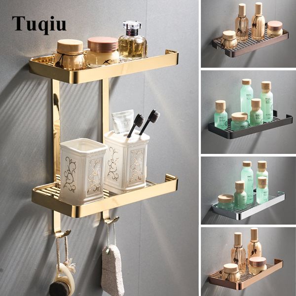 

bathroom shelf brass bathroom shower rack square gold bath shower shelf bath caddy rack holder wall mounted corner