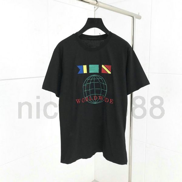 

designer luxury mens italy clothing t-shirt striped embroidery grid worldwide letter short tshirt casual cotton tee t shirt, White;black