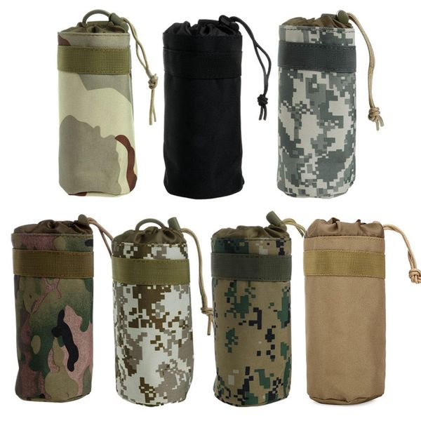 

7 color camouflage tactical system water bottle bag kettle pouch holder bag outdoor new kettle bags