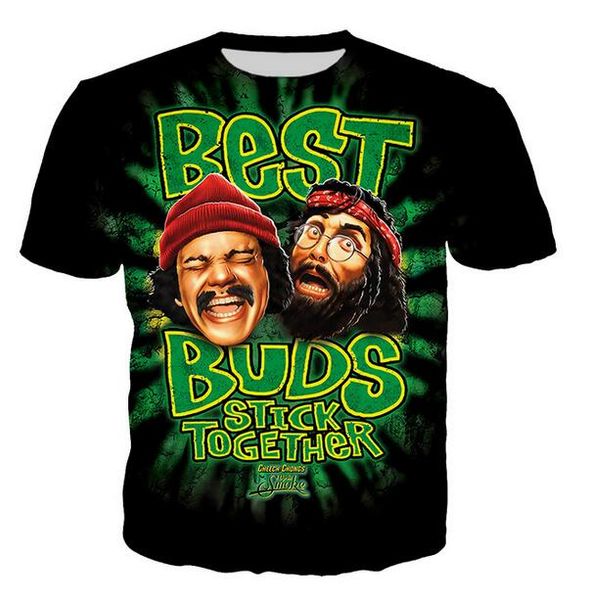 

luxury mens designer t shirts men women hip hop t shirt 3d print buds designer shirt xk053, White;black