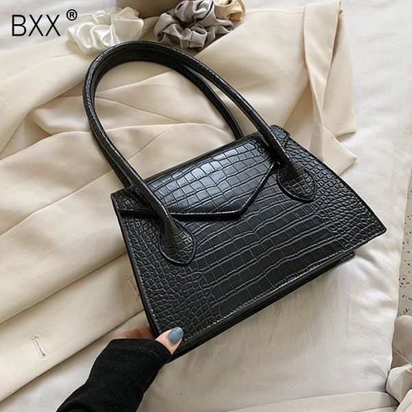 

bxx] crocodile pattern small pu leather bags for women 2020 summer fashion shoulder handbags lady simple travel hand bag hm540