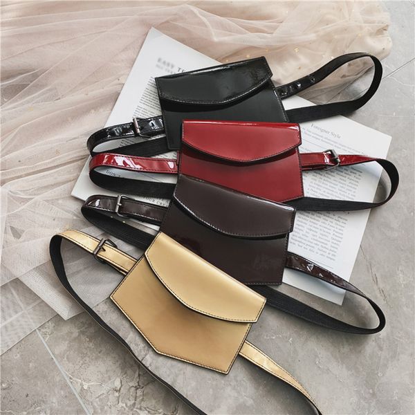 

simple fanny pack waist bag 2019 new women leather solid color hasp chest bag waist bags designer fanny pack fashion belt a1