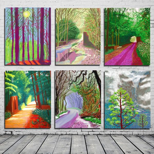 

classic wallpaper david hockney canvas painting print living room home decoration artwork modern wall art oil painting poster hd