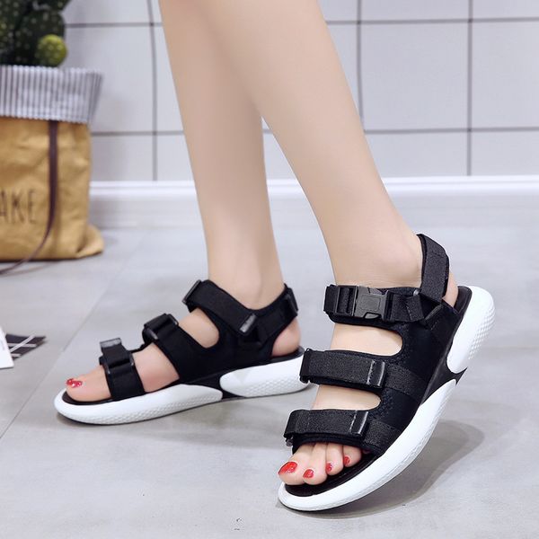 

ladies fashion casual shoes summer sandals slipper beach shoes white/black/grey non-slip rubber sole women shoes work/home flat platforms a1