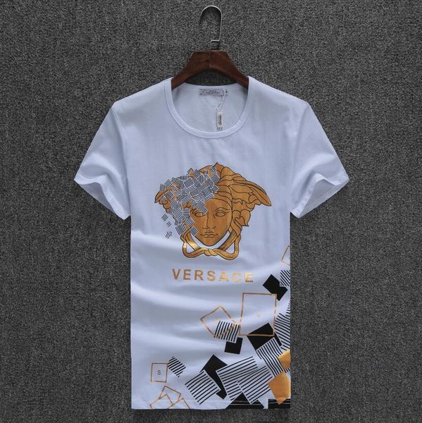 

2019 brand design summer street wear europe fashion men cotton tshirt casual short sleeve tee t-shirt ###999, White;black