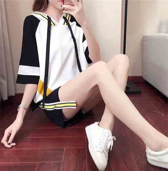 

women tracksuits casual active fashion slim striped pullover hooded white tracksuits designer size -2xl, Gray