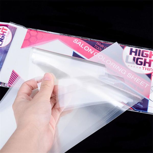 Haarfarben Klare Streifen Professionelle wiederverwendbare Färbung Meche Mesh Sheets Streifen für Haare Färbefarbe freies Schiff 24set